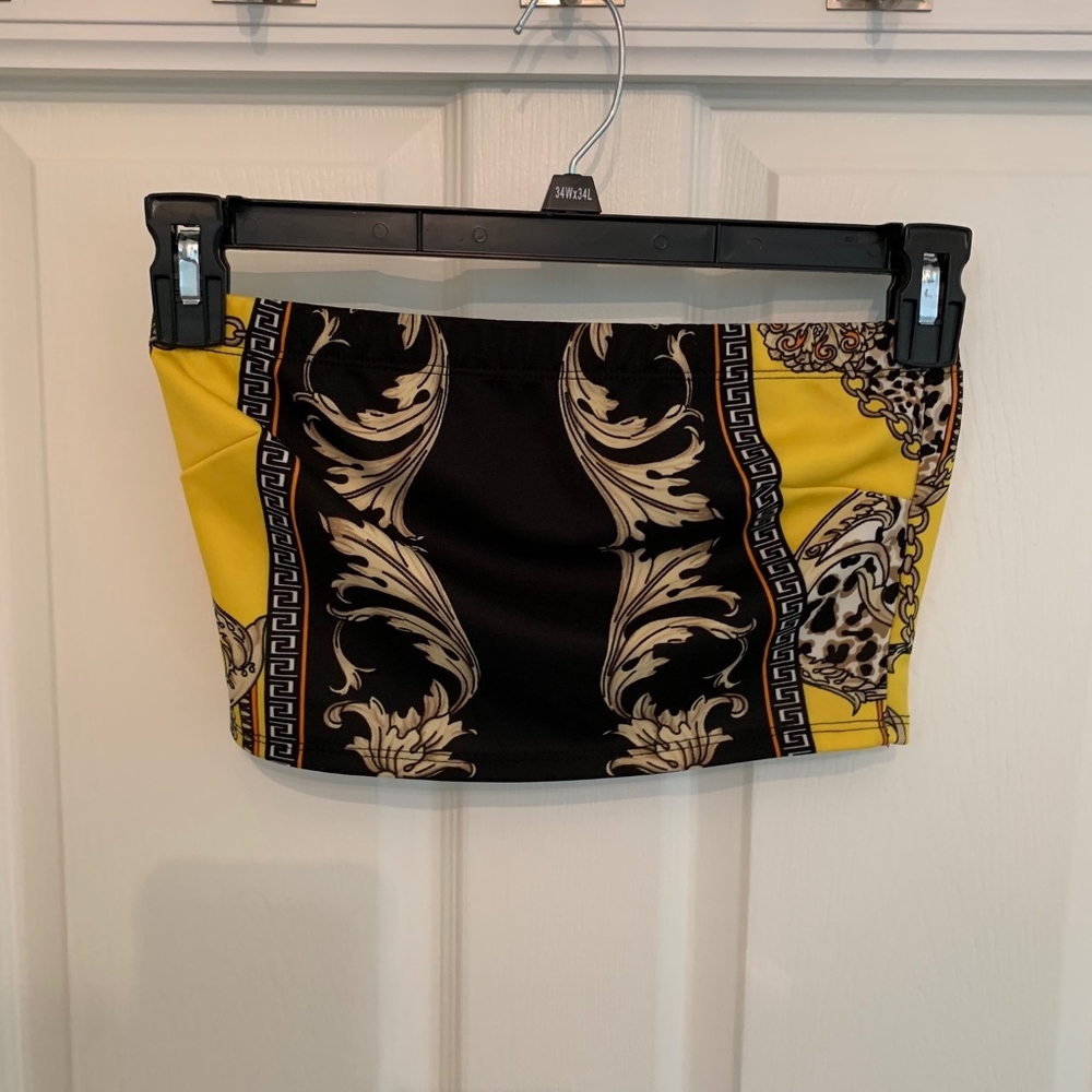 Patterned Bandeau Top